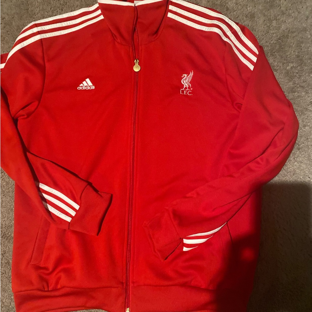 Mens lfc Liverpool adidas soccer track jacket hoodie